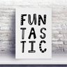 Placa MDF tipografia fantástico P&B - 1