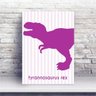 Placa MDF dinossauro roxo - 1