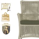 Ver imagem 4 de 2 Poltronas e 1 Mesa Igapó Alumínio Fendi Corda Náutica E13 Rami