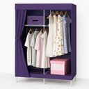 Ver imagem 1 de Cabideiro Portatil Multiuso Quarto Closet Camping Sapateira Organizadora Praia Roxo