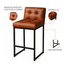 Ver imagem 2 de Banqueta Cozinha Alta com Encosto Industrial Preto Lirina Pu C05 - D’Rossi