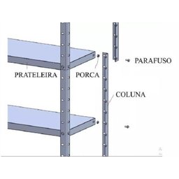 Prateleira em Aço 90 Cm de Largura - 5 Bandejas-linha Leve - 2
