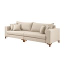 Ver imagem 2 de Sofá Fixo 5 Lugares M-197 2,60m  Molas Bonnel, Almofadas Soltas e Revestimento em Linho - Estofados