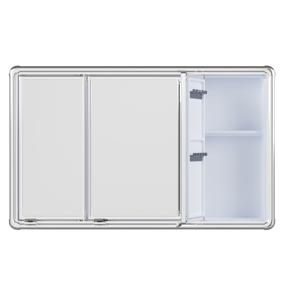 Armário Banheiro Espelheira Sobrepor | Com Perfil de Alumínio | 73x11,3x45cm | 03 Portas | Astra - 6