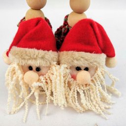 Papai Noel Pantufa Bolinha Natal Boneco Luxo 35x16cm Enfeite - 4