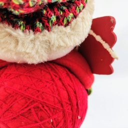 Papai Noel Pantufa Bolinha Natal Boneco Luxo 35x16cm Enfeite - 5