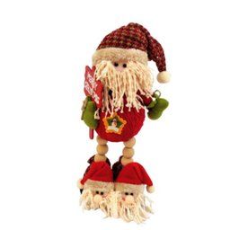 Papai Noel Pantufa Bolinha Natal Boneco Luxo 35x16cm Enfeite - 1