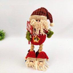 Papai Noel Pantufa Bolinha Natal Boneco Luxo 35x16cm Enfeite - 2