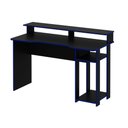 Ver imagem 2 de Mesa Gamer com 2 Prateleiras Preto com Verde Tecnomobili Me4153 Cor: Preto/vermelho