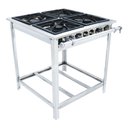 Ver imagem 1 de Fogão Industrial Venâncio 4 Bocas 2 Duplas a Gás Baixa Pressão Extra Inox EI4D2