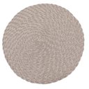 Ver imagem 1 de Jogo Lugar Americano Redondo Bege 38cm Feito à mão Sousplat Decoração Mesa Jantar Descanso Prato