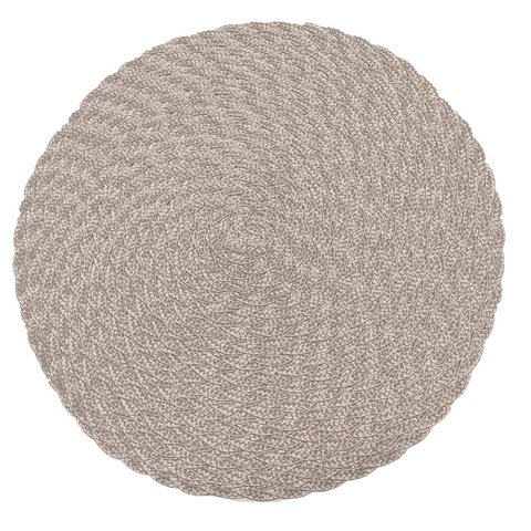 Jogo Lugar Americano Redondo Bege 38cm Feito à mão Sousplat Decoração Mesa Jantar Descanso Prato