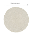 Ver imagem 6 de Jogo Lugar Americano Redondo Bege 38cm Feito à mão Sousplat Decoração Mesa Jantar Descanso Prato