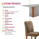 Ver imagem 6 de Mesa de Jantar Isadora com 4 Cadeiras Moderna Mobilia Veludo Capuccino/off/nat/serig Off com Vidro