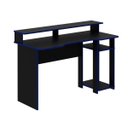 Ver imagem 5 de Escrivaninha Mesa Gamer para Pc 136x89cm Me4153 Preto Azul