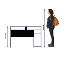 Ver imagem 4 de Escrivaninha Mesa Gamer para Pc 136x89cm Me4153 Preto Azul