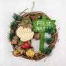 Guirlanda de Natal Papai Noel Plaquinha na mão 35cm Enfeite - 2