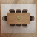 Ver imagem 5 de Conjunto Mesa Olívia 200cm com Vidro 08 Cadeiras Ivy Marrom/Nature/Bege/Cacao