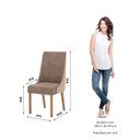 Ver imagem 4 de Conjunto Mesa Olívia 200cm com Vidro 08 Cadeiras Ivy Marrom/Nature/Bege/Cacao
