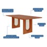 Mesa Grande de Jantar 2,10 Retangular Valentina Cimol Cinamomo - 3