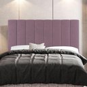Ver imagem 6 de Kit Cabeceira E Baú Cama Box King Size Cora 195cm Suede Rosé