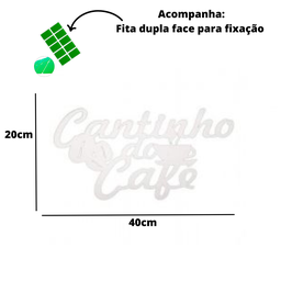 Cantinho do Café Xicara em Mdf Natural - 3