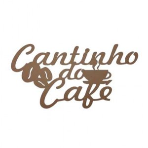 Cantinho do Café Xicara em Mdf Natural