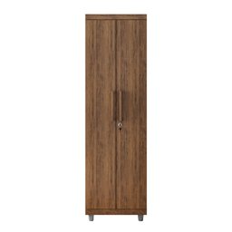 Armário Multiuso 2 Portas com Chave Organizador Home Office Lavanderia Malbec - Lh Móveis - 4