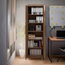 Ver imagem 7 de Armário Multiuso 2 Portas com Chave Organizador Home Office Lavanderia Malbec - Lh Móveis