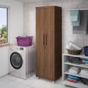 Ver imagem 5 de Armário Multiuso 2 Portas com Chave Organizador Home Office Lavanderia Malbec - Lh Móveis