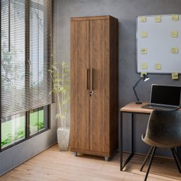 Armário Multiuso 2 Portas com Chave Organizador Home Office Lavanderia Malbec - Lh Móveis - 2