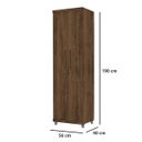 Ver mais imagens de Armário Multiuso 2 Portas com Chave Organizador Home Office Lavanderia Malbec - Lh Móveis