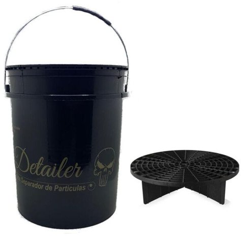 Balde com Separador de Partículas Preto 18 Litros Detailer / Mandala