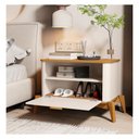Ver imagem 4 de Mesa de Cabeceira Buriti Quarto Off White Nature Jb Bechara
