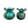 Murano Trouxinha Verde Esmeralda Vaso 12/11cm Decoração 2pç - 1