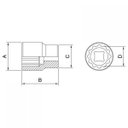 Ver imagem 2 de Soquete Estriado 5/8" Encaixe 3/8" Tramontina PRO
