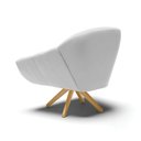 Ver imagem 5 de Kit 02 Poltronas Giratória Giovana Suede Cinza Base Madeira MA30 - D’Rossi