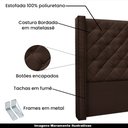 Ver imagem 3 de Cabeceira Decorativa Queen Size 1,84M Loewe Suede Café - Gran Belo
