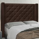 Ver imagem 5 de Cabeceira Decorativa Queen Size 1,84M Loewe Suede Café - Gran Belo