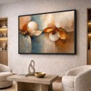 Ver imagem 2 de Quadro Abstrato Moderno Ciclos da Vida - 123x83 Cm Moldura Preta