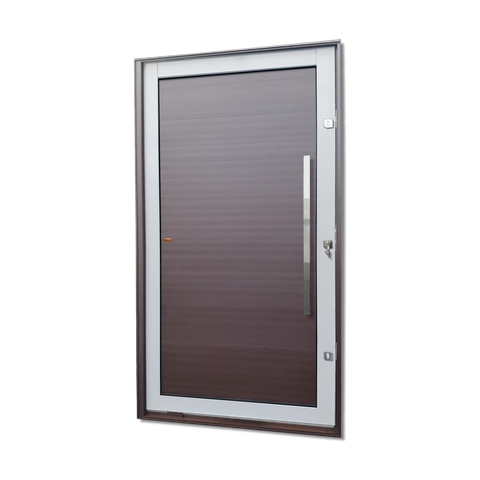 Porta Pivotante Alumínio Lambril c/Puxador Dir. Elite Mix Corten 216x100 Brimak