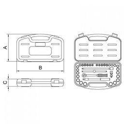 Maleta com Soquetes e Acessórios 3/8" 33 Peças Tramontina PRO - 2