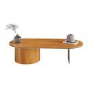 Ver imagem 2 de Mesa de Centro Ipê em Madeira Maciça Mel Metal Champagne