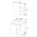 Ver imagem 3 de Gabinete de Banheiro com Cuba e Espelheira 60cm Multimóveis CR10095 Mármore Branco