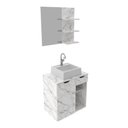 Ver imagem 2 de Gabinete de Banheiro com Cuba e Espelheira 60cm Multimóveis CR10095 Mármore Branco