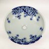 Cuba de Apoio Banheiro Lavabo Decorada Azul Floral 40x15cm - 5