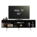 Ver imagem 5 de Rack Madesa Dubai para Tv até 65 Polegadas com Pés - Preto/branco/branco