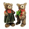 Urso Macho Em Pé Palha Decoração Natal Luxo 42x20cm Enfeite - 1