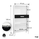 Ver imagem 4 de Balcão Armário Organizador Microondas e Forno Duplo Branco/preto