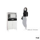 Ver imagem 5 de Balcão Armário Organizador Microondas e Forno Duplo Branco/preto